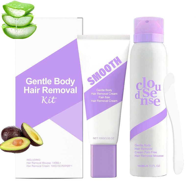 3-in-1 Hair Removal Spray Cream with Scraper Smooth Hair Removal Spray, Gentle Fast-Acting Formula, For Body & Legs, Suitable For Sensitive Skin, Women & Men (1, 1)