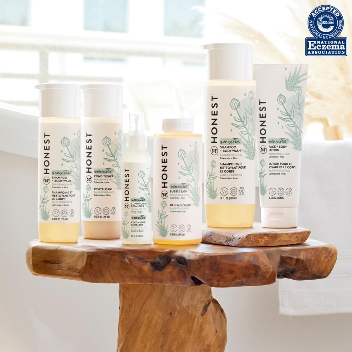 The Honest Company Fragrance-Free Conditioning Hair Detangler Tear-Free Hypoallergenic Leave-In Conditioner and Fortifying Spray for Sensitive Skin 4 fl oz