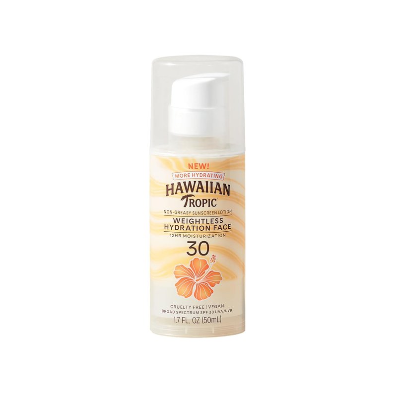 Hawaiian Tropic Weightless Hydration Lotion Sunscreen SPF 30 - Travel Size 1.7oz | Ideal for Beach & Summer Protection