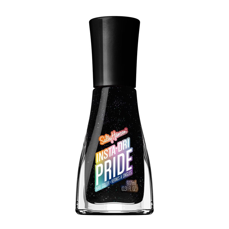 Sally Hansen Insta-Dri Pride Nail Polish | Quick Dry, Long Lasting, Streak-Free Shine | Opaque, Shimmery | 768 It's Giving | Black Nail Color
