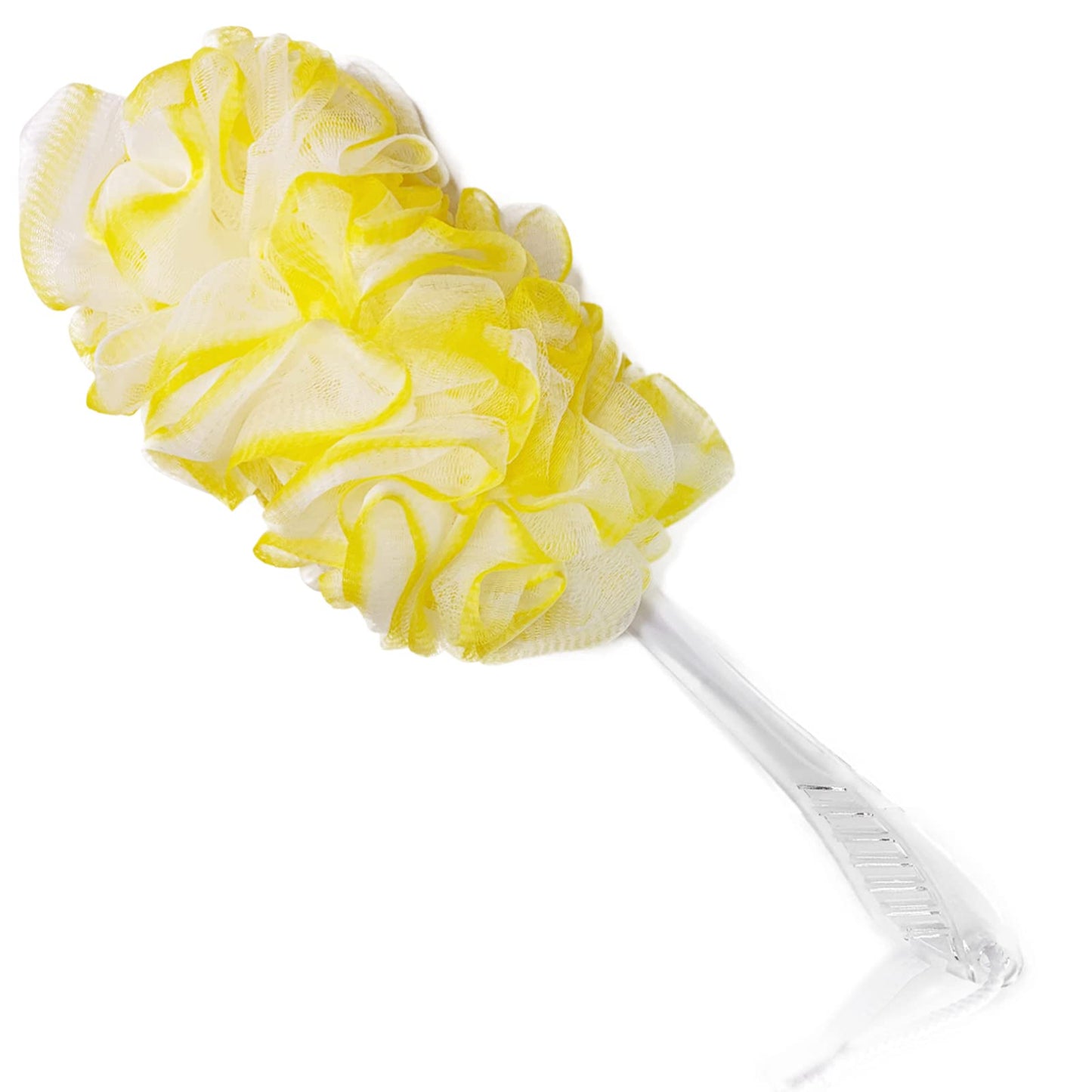 PPHAO - Back Bath Brush - Long Handle Shower Scrubber - Yellow Loofah Exfoliating Body Scrubber for Men and Women - 1 Pack