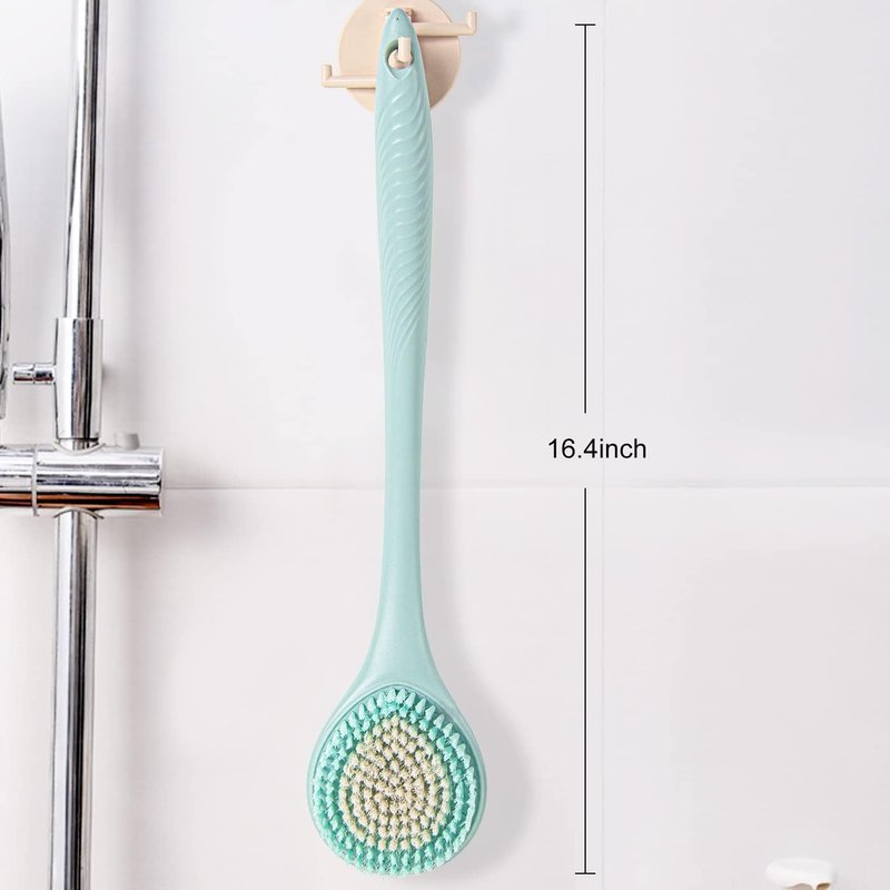 BEDELITE Back Scrubber - Soft Bath Brush with Long Handle (16.4 Inches) | Anti-Slip Exfoliator for Men & Women