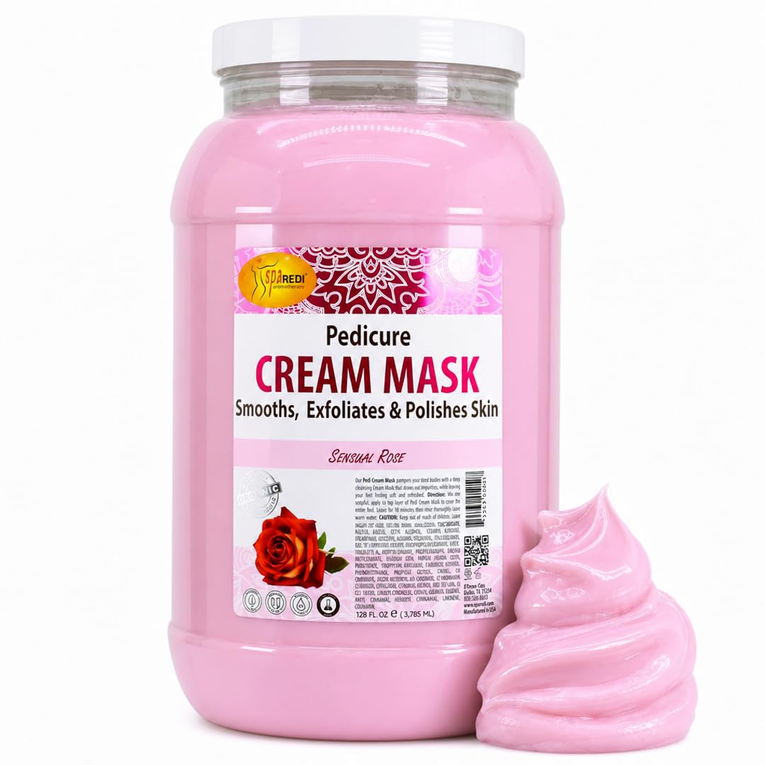SPA REDI Professional Cream Mask – Spa-Grade Skin Hydration, Nourishment & Relaxation | Pro-Performance. Pure Peace of Mind. | Superior Client Satisfaction & GHS Safety 128 Oz