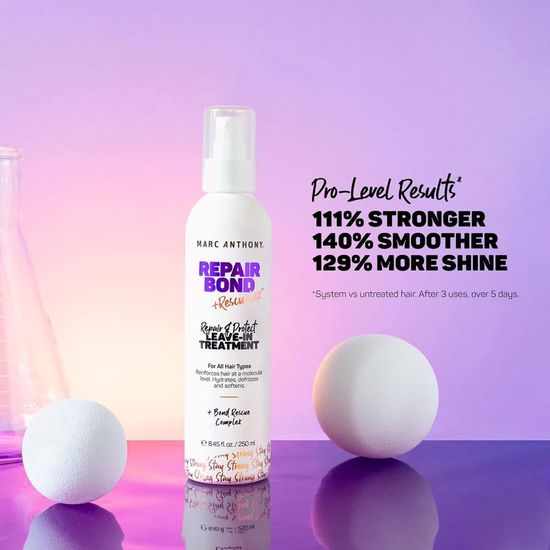 Marc Anthony Bond Repair Leave In Hair Conditioner Treatment for Dry & Damaged Hair, Repair Bond - Treatment & Deep Conditioning Moisturizer Reduces Breakage & Flyaways - Fights & Reduces Frizz