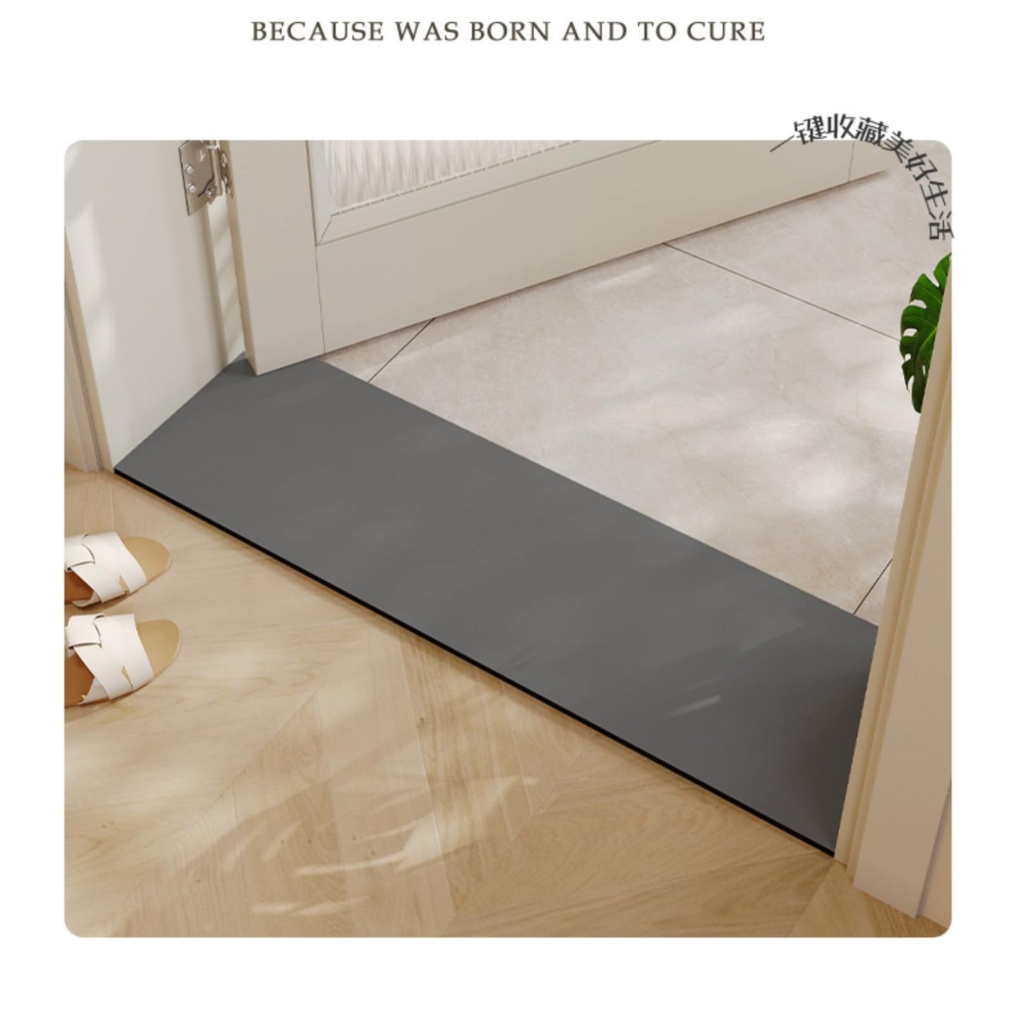 BANEBOR Shower Bench & Step Mat - Non-Slip Bathtub Rug for Shower Seat, Stool, and Tub Floor - Quick-Dry Cut-to-fit Pad for Bathroom Stairs (Gray, 39''x12'')