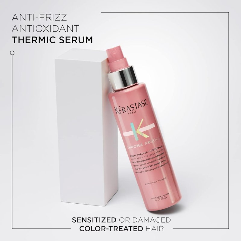Kerastase Chroma Absolu Hair Serum - Moisturizing Anti-Frizz Treatment for Color-Treated Hair | Heat Protection