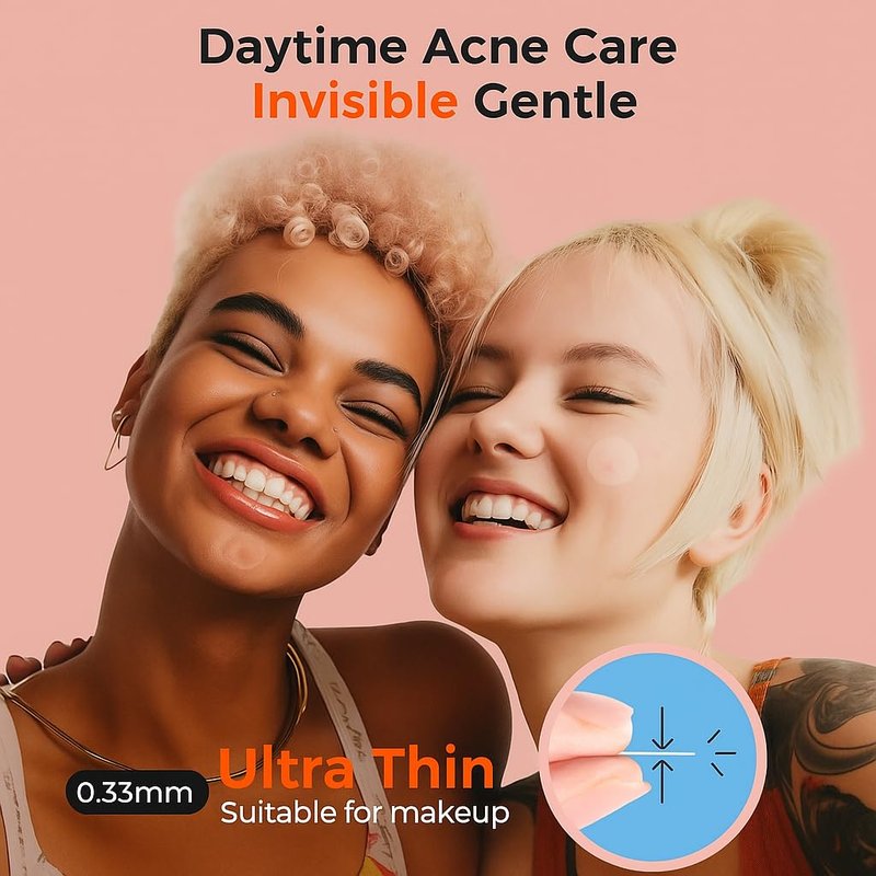 Acne Pimple Patches (144 Count) – Hydrocolloid Acne Patches for Face, Invisible & Waterproof, Fast Absorbing Zit Stickers for Pimples, Blemishes & Whiteheads – Day & Night Treatment