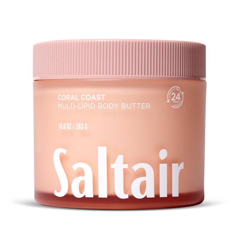 Saltair Multi-Lipid Body Butter – Hydrating 24-Hour Moisture – Body Cream for Soft Skin & Barrier Support – Ceramides, Coconut Oil & Shea Butter for Dry Skin Care – Golden Hour, 10oz