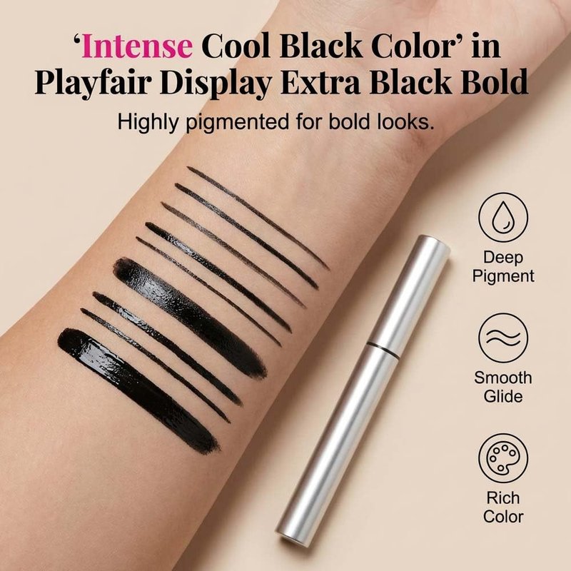 GlossPluss Long Lasting Eyeliner, Waterproof Liquid Eyeliner Pen with Ultra-Fine Tip, Smudge-Proof Quick Drying Formula, Highly Pigmented Black Eye Liner for All-Day Wear (Black + Brwon)
