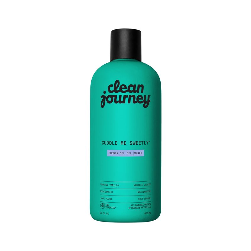 cleanjourney Moisturizing Body Wash, Niacinamide & Glycerin, Hydrating Shower Gel, EWG Verified, Vegan, Cuddle Me Sweetly, 16 Fl Oz