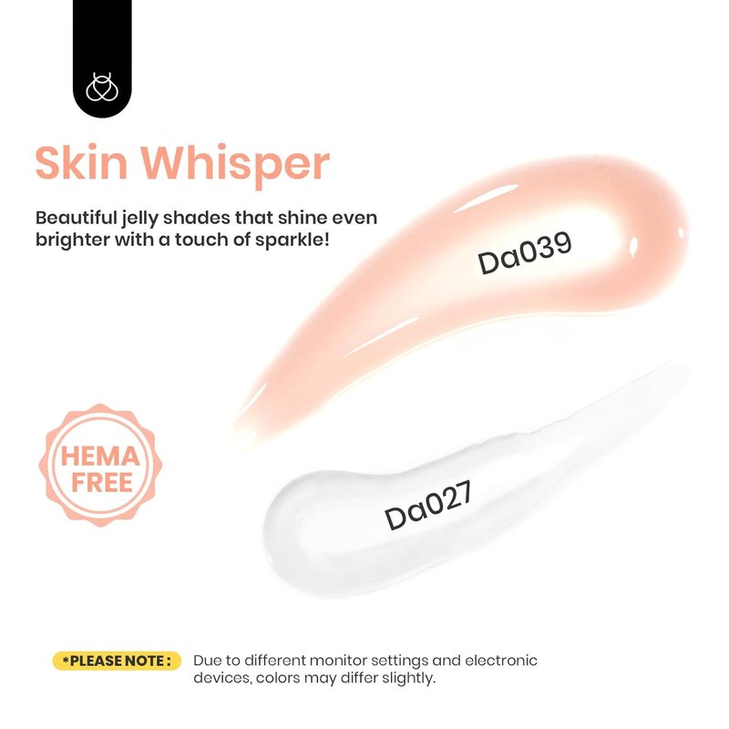 Beetles Builder Gel for Nails - HEMA-Free Clear & Jelly Nude | Apex Strengthening for DIY Nail Extensions