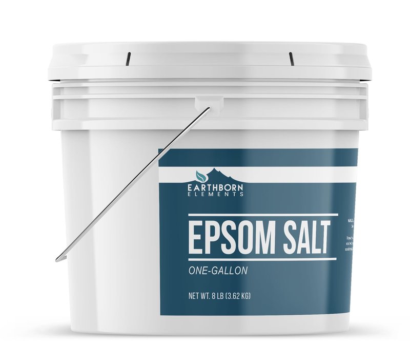 Earthborn Elements Epsom Salt (1 Gallon), Resealable Bucket, Magnesium Sulfate Soaking Solution, All-Natural