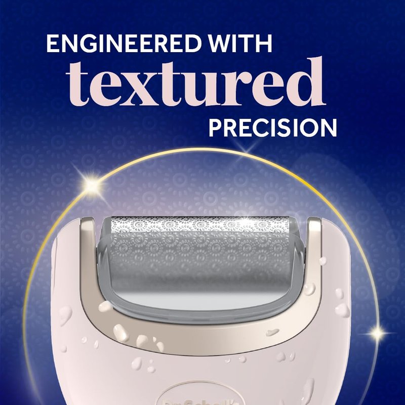 Dr. Scholl’s NanoTech Roller Replacement Heads for Pedi Perfect Pro Electronic Foot File - Mixed Pack, 1x Ultra Coarse Removes Hard Skin, 1x Fine Coarse to Smooth and Polish, Use On Wet & Dry Feet
