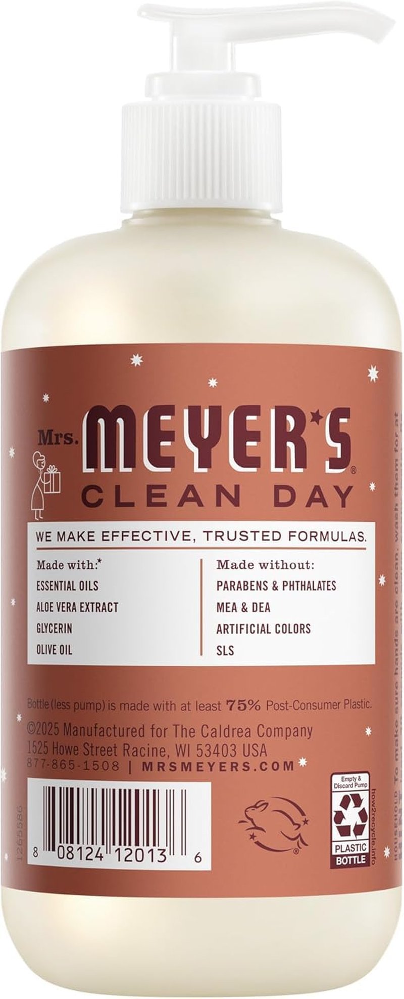 MRS. MEYER'S CLEAN DAY Holiday Hand Soap Bundle (Gingerbread + Iowa Pine + Peppermint + Snow Drop)
