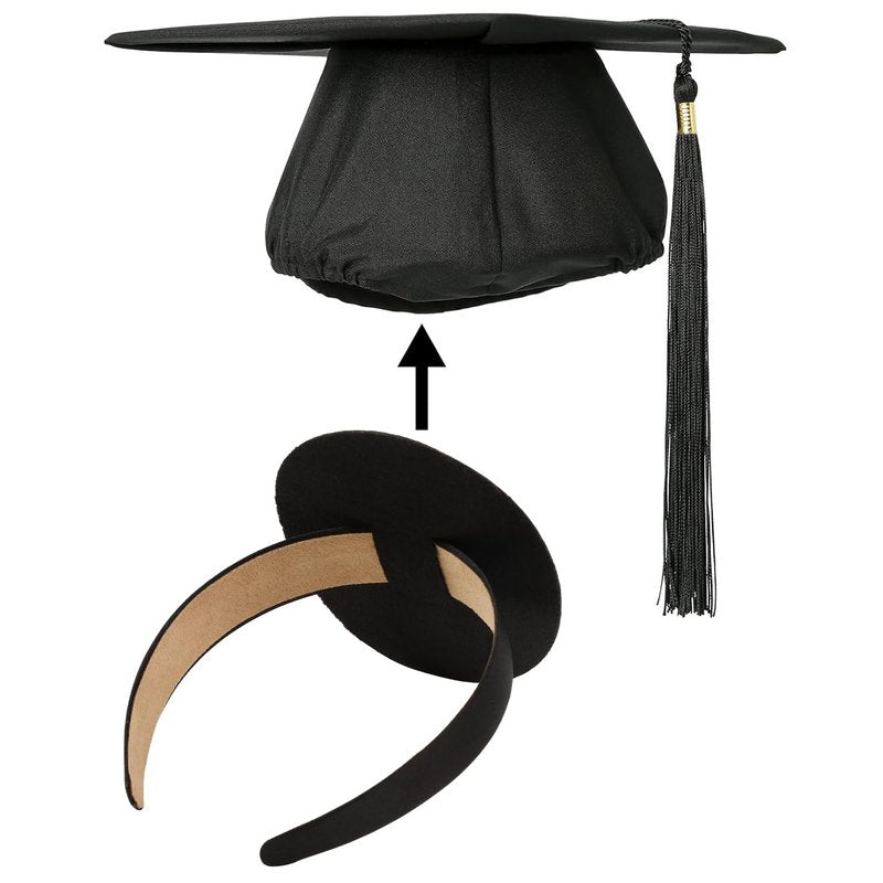 Achenyu Graduation Cap Headband, Grad Cap Headband, Firm Anti-Fall Hairband for Graduation, Hat Accessories for Graduates (1 Pcs, Circle)