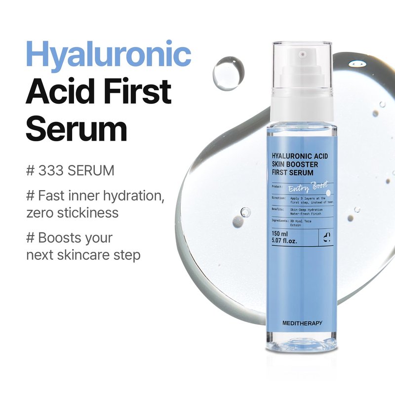 MEDITHERAPY Hyaluronic Acid Serum - Ultra Hydrating 150ml | Non-Sticky Anti-Aging Face Moisturizer for Glowing Skin
