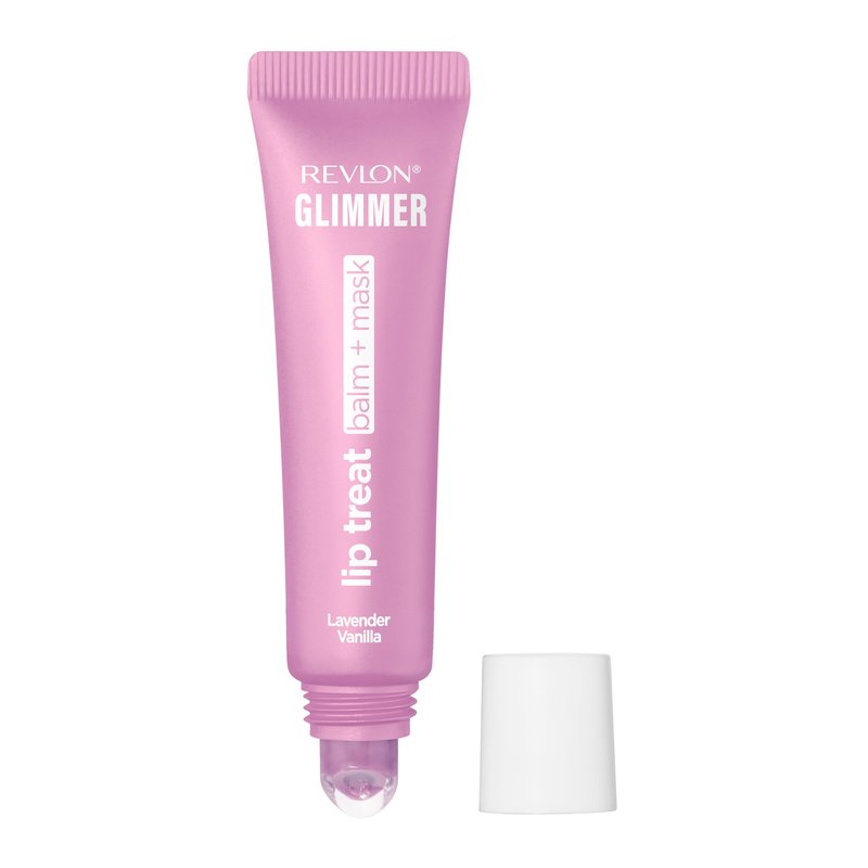 Revlon Glimmer Lip Treat Balm + Mask, Overnight Peptide Lip Treatment, Hydrating, 004 Lavender Vanilla, 0.4 fl oz