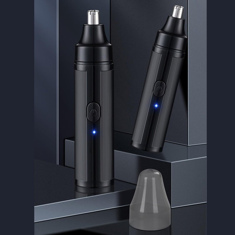 GLOGLOW Electric Nose Hair Trimmer for Men Women, Rechargeable Ear and Nose Hair Trimmer Clipper with Painless Dual Edge Blades, Facial Hair Remover Grooming Kit