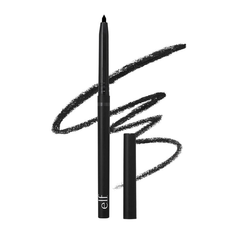 e.l.f. No Budge Retractable Eyeliner - Creamy, Ultra-Pigmented & Waterproof for Bold Lines | Vegan, Black