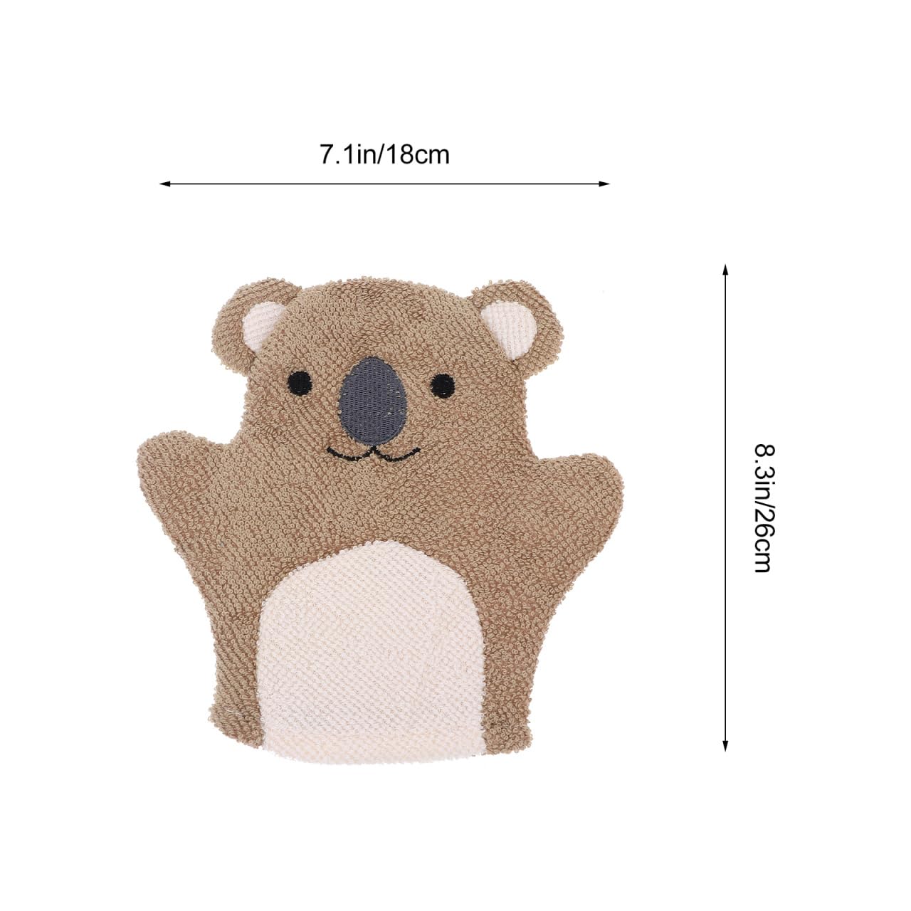 VINTORKY Kids Bath Gloves 5Pcs Cartoon Animal Shape Soft Exfoliating Mitts for Children Gentle Skin Cleaning Travel and Daily Bath Use