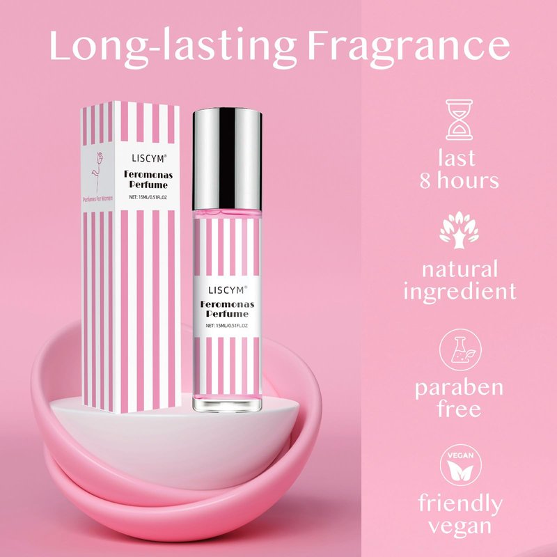 Liscym Pheromones Perfumes for Women, Long-Lasting Roll-On Perfume Travel Size Fragrance Oil with Feromonas to Attract Men,Samples (15 ml)