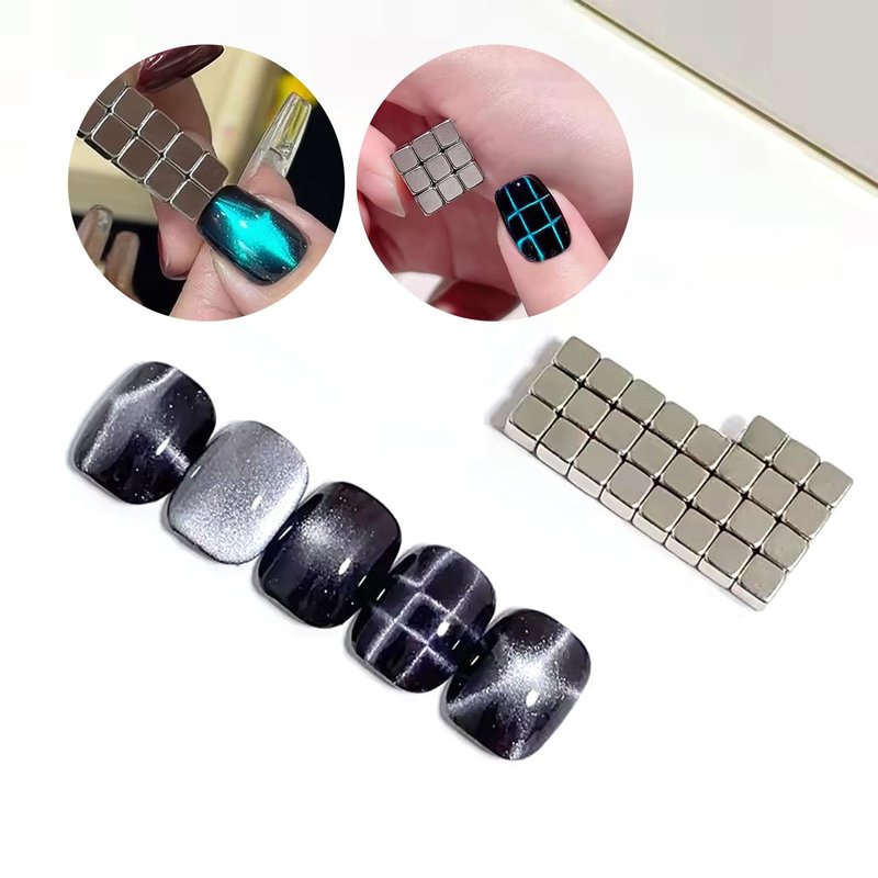 DANNEASY 39pcs Cat Eye Nail Magnet Set Cat Eye Gel Nail Polish Magnet Cat Eye Magnetic Nail Polish Strong Nail Art Magnets Stick Multi-Function Manicure Tool for Nails Salon Accessories