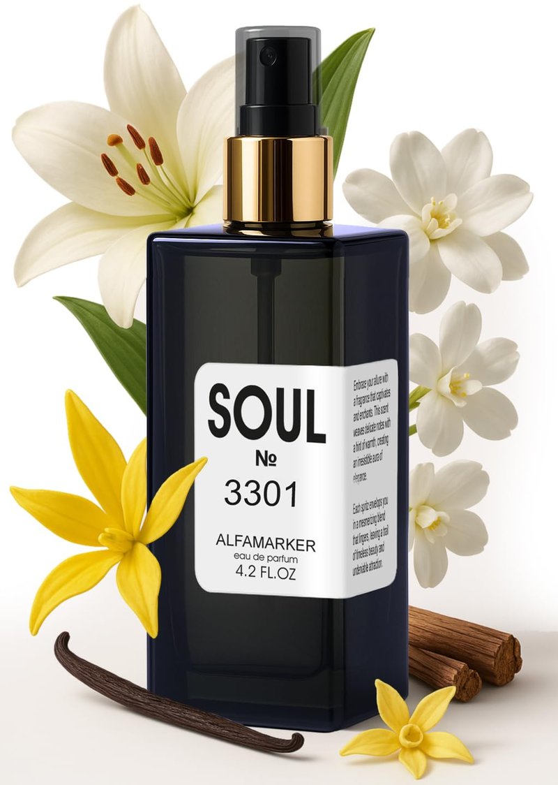 ALFAMARKER SOUL № 3301 Bamboo Perfume for Women | Long Lasting Eau de Parfum Spray 4.0 Fl Oz / 120ml | Boutique-Inspired Floral Women’s Fragrance