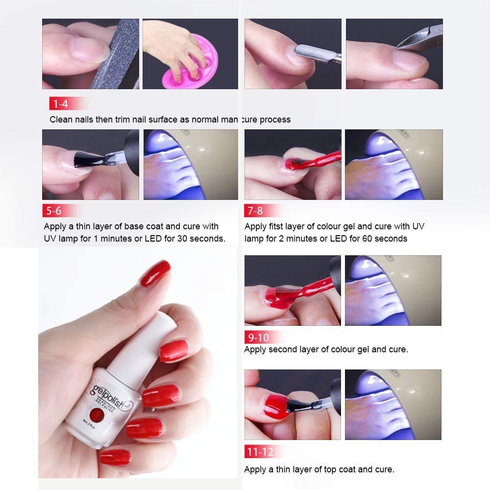 Vishine Nail Gel Polish - Long-Lasting Soak Off Nail Art | Magenta Purple 15ml (0.5 OZ)