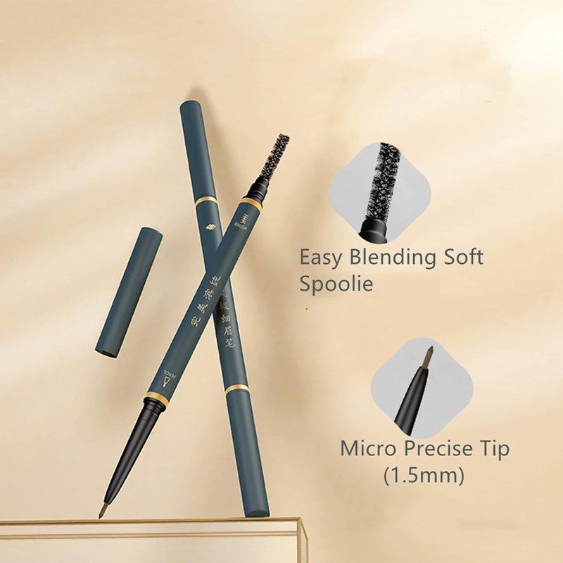 Skiennix Eyebrow Pencil Set - 3 PCS Waterproof Micro Brow Pencils with Brush & Razor | Ultra-Fine Precision