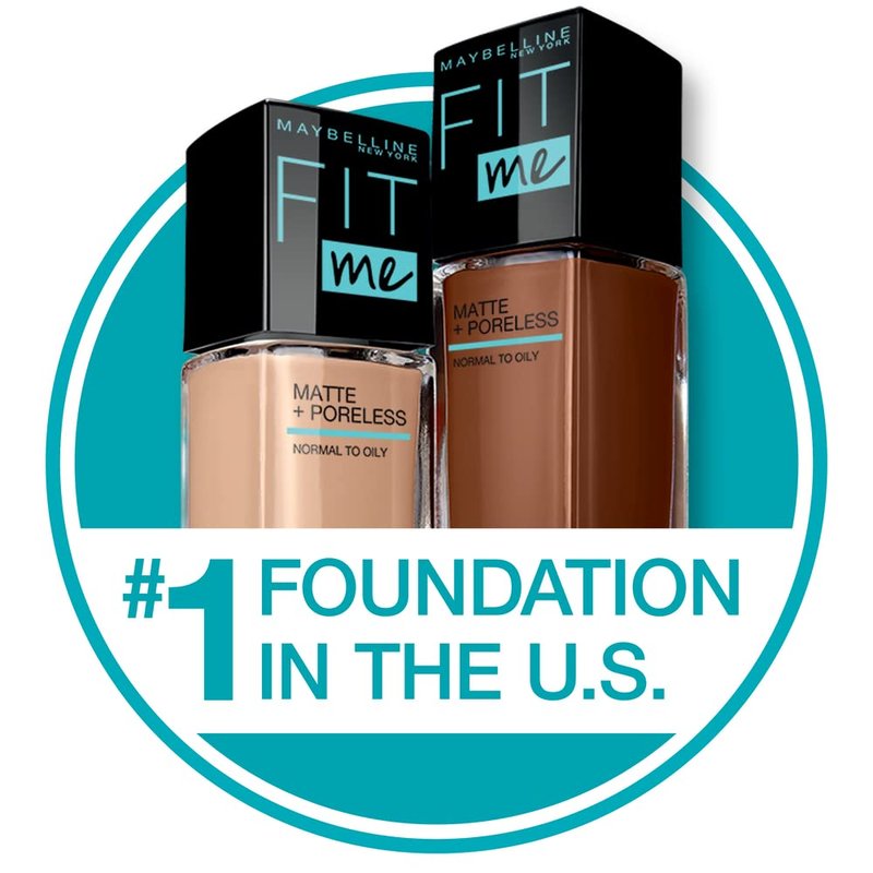 Maybelline Fit Me Matte + Poreless Liquid Foundation + Fit Me Mattifying Primer Makeup Bundle, Includes 1 Foundation in Coconut and 1 Primer