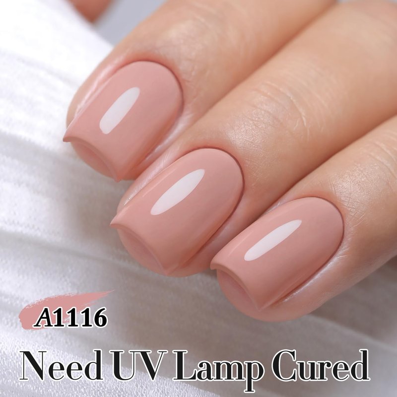 Double Rhythm 15ML Gel Nail Polish Pure Sheer Same Color Same Bottle Soak Off Gel Polish Art Manicure Salon DIY at Home for Women (Pink-A1116)