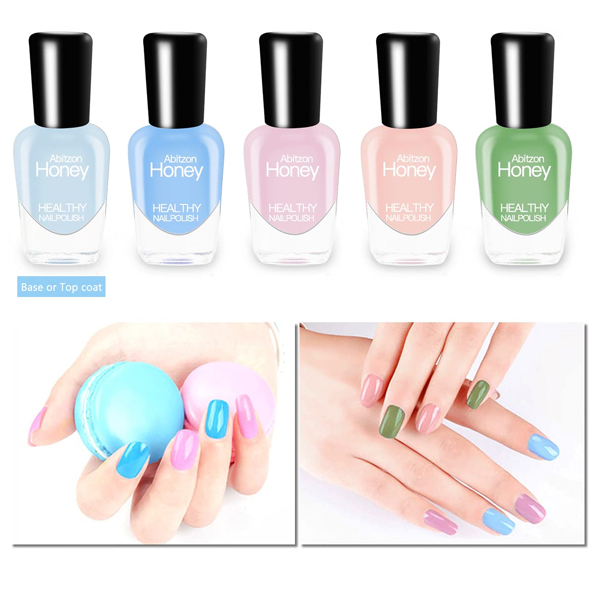 Skiennix Nail Polish Set - 10 Non-Toxic, Eco-Friendly, Quick-Dry Peel-Off Colors