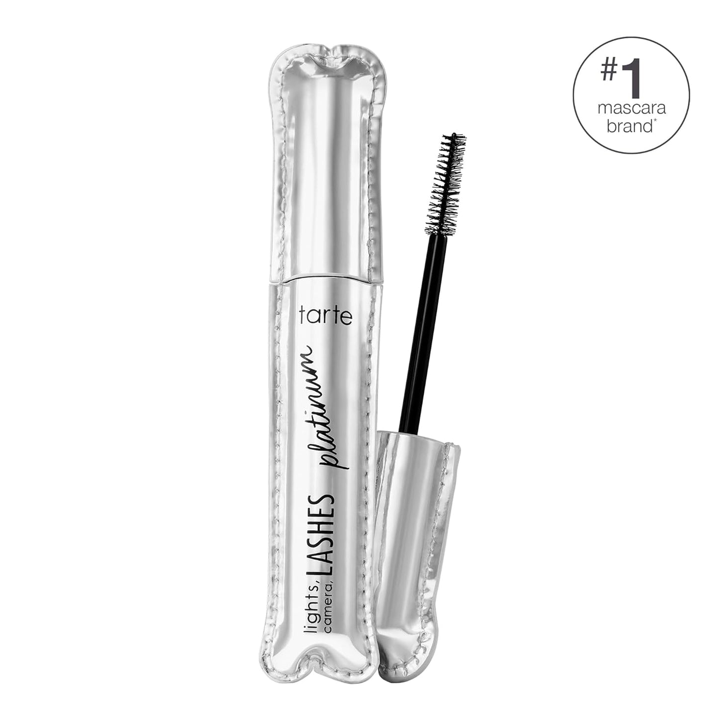 Tarte Lights, Camera, Lashes Platinum Volumizing Mascara - Black Tinted Peptide Formula for Volume & Length, Vegan & Cruelty-Free