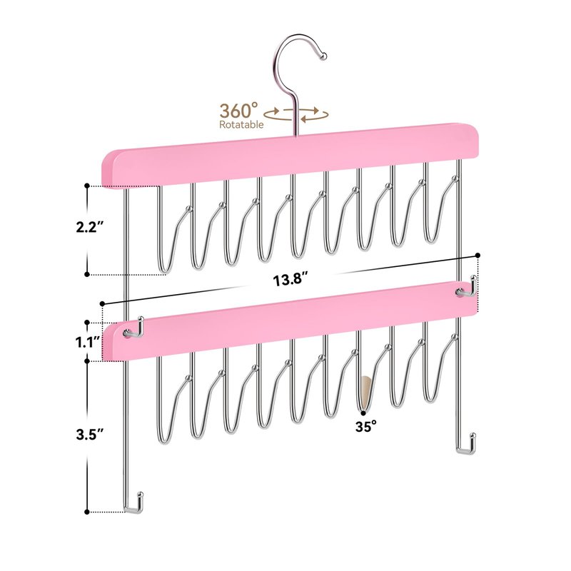 2 Pack Hair Extension Holder & Hanger – Stackable Hair Extension Storage Rack for Styling, Rotatable Braiding Rack Wig Organizer Stand for Wigs, Hairpieces, Clip/Tape Ins and Accessories