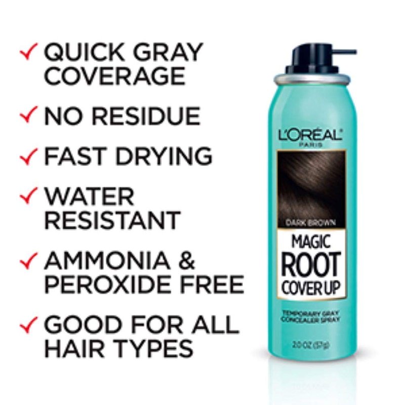 L'Oreal Paris Magic Root Cover Up - 100% Gray Hair Coverage, Lightweight & Transfer-Resistant, Red, 2 oz (2 Count)