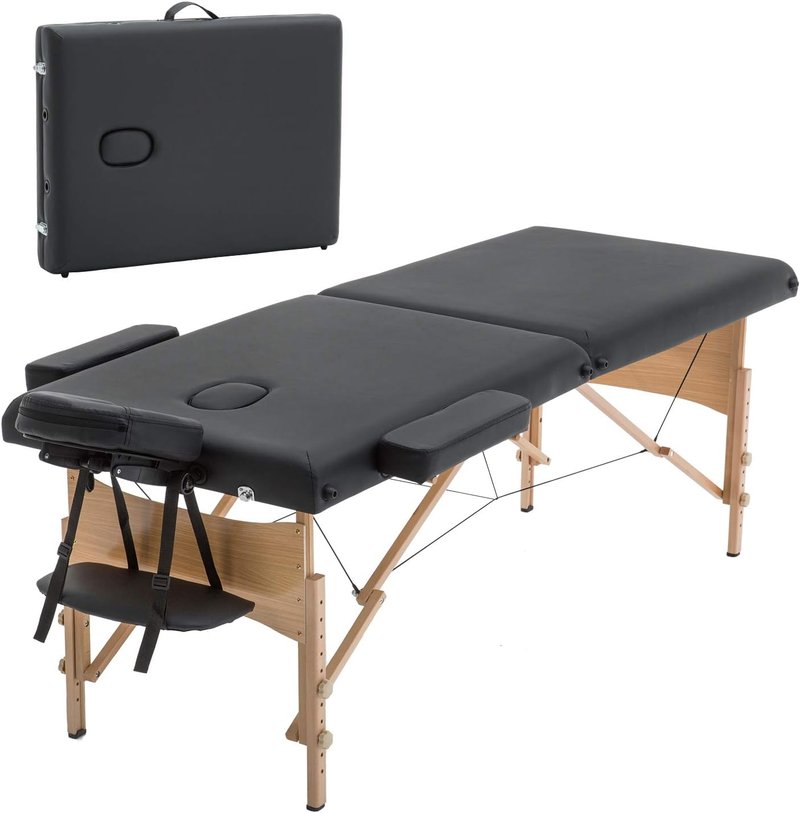 FDW Massage Bed - Portable 28-Inch Wide Lash Table | Height Adjustable, Foldable Spa Table with Bag