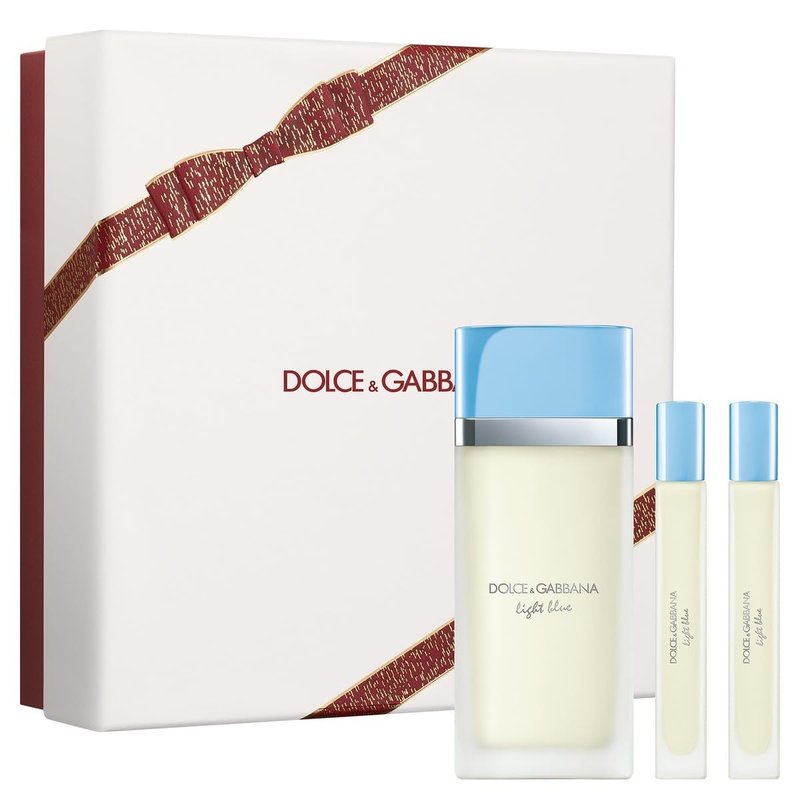Light Blue by Dolce and Gabbana for Women - 3 Pc Gift Set 3.3oz EDT Spray, 2 x 0.33oz EDT Spray (Mini)