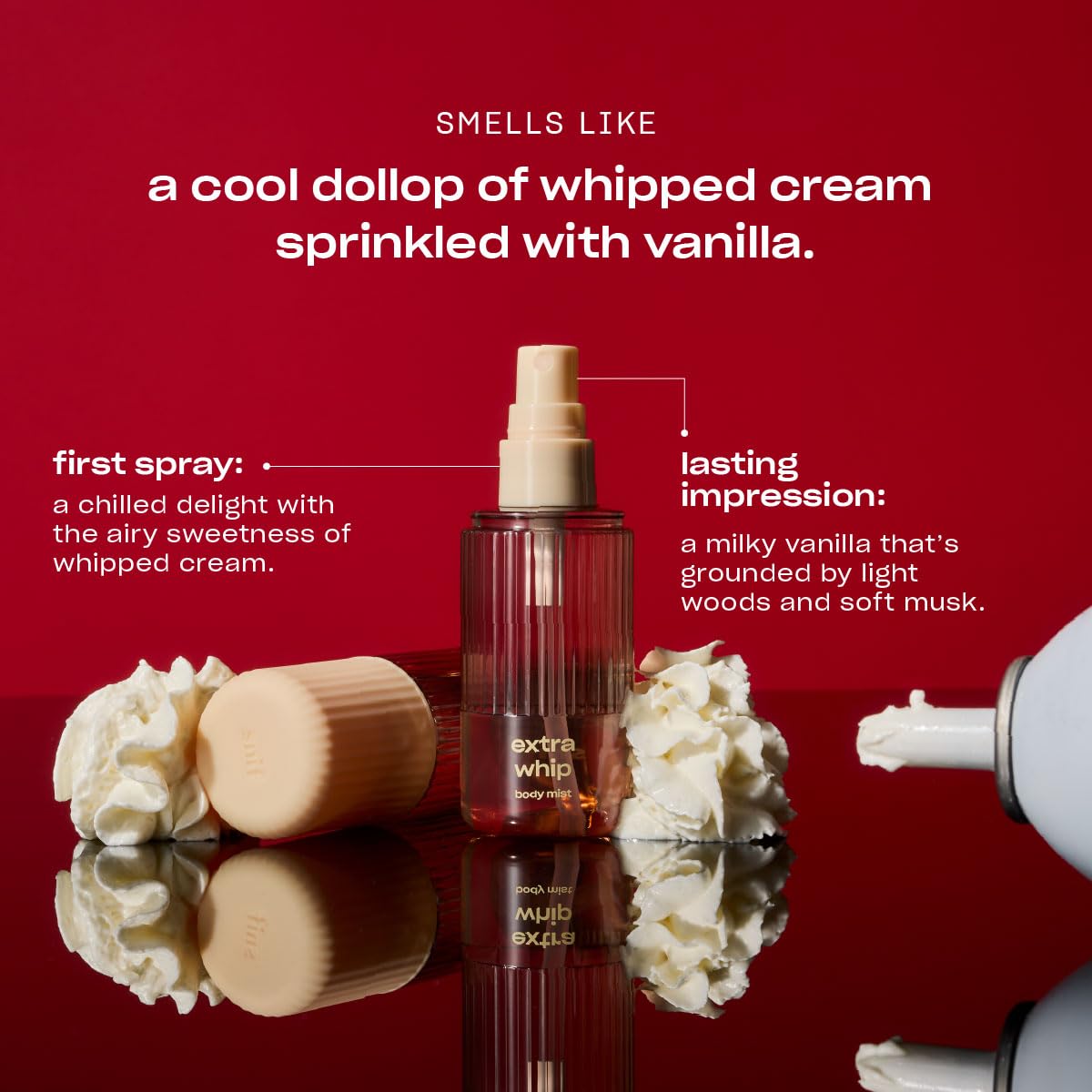 Snif Extra Whip Body Mist - Gourmand Vanilla Musk Fragrance for Body & Hair | 8oz, Vegan & Cruelty-Free