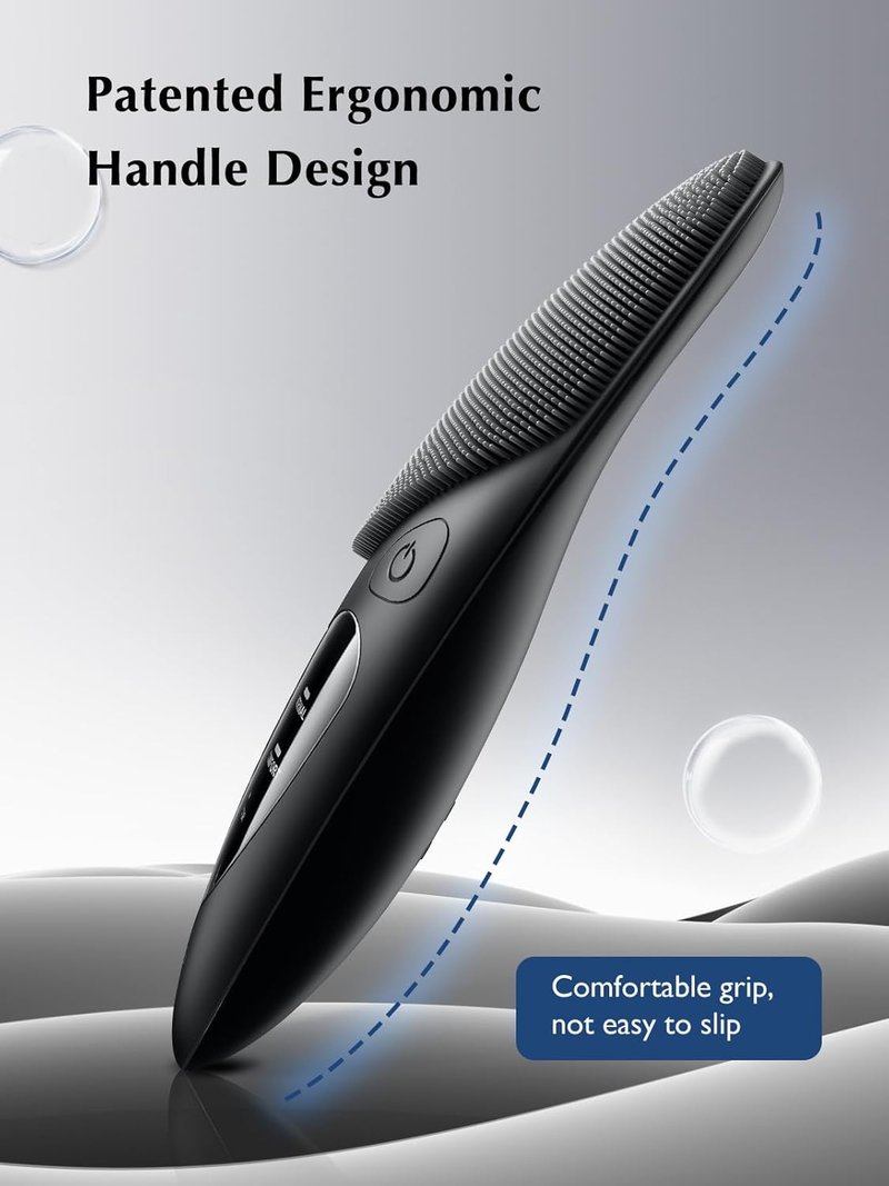 COSLUS Silicone Face Scrubber - Waterproof Rechargeable Facial Cleansing Brush | 4 Modes for Exfoliating & Massaging