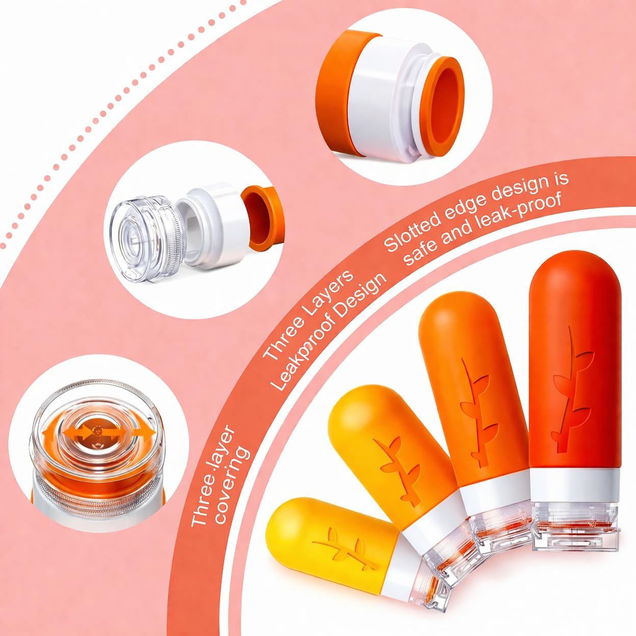 Travel Toiletry Containers - 18-Pack TSA Approved Travel Bottles & Jars for Essentials | Leak-Proof & Compact