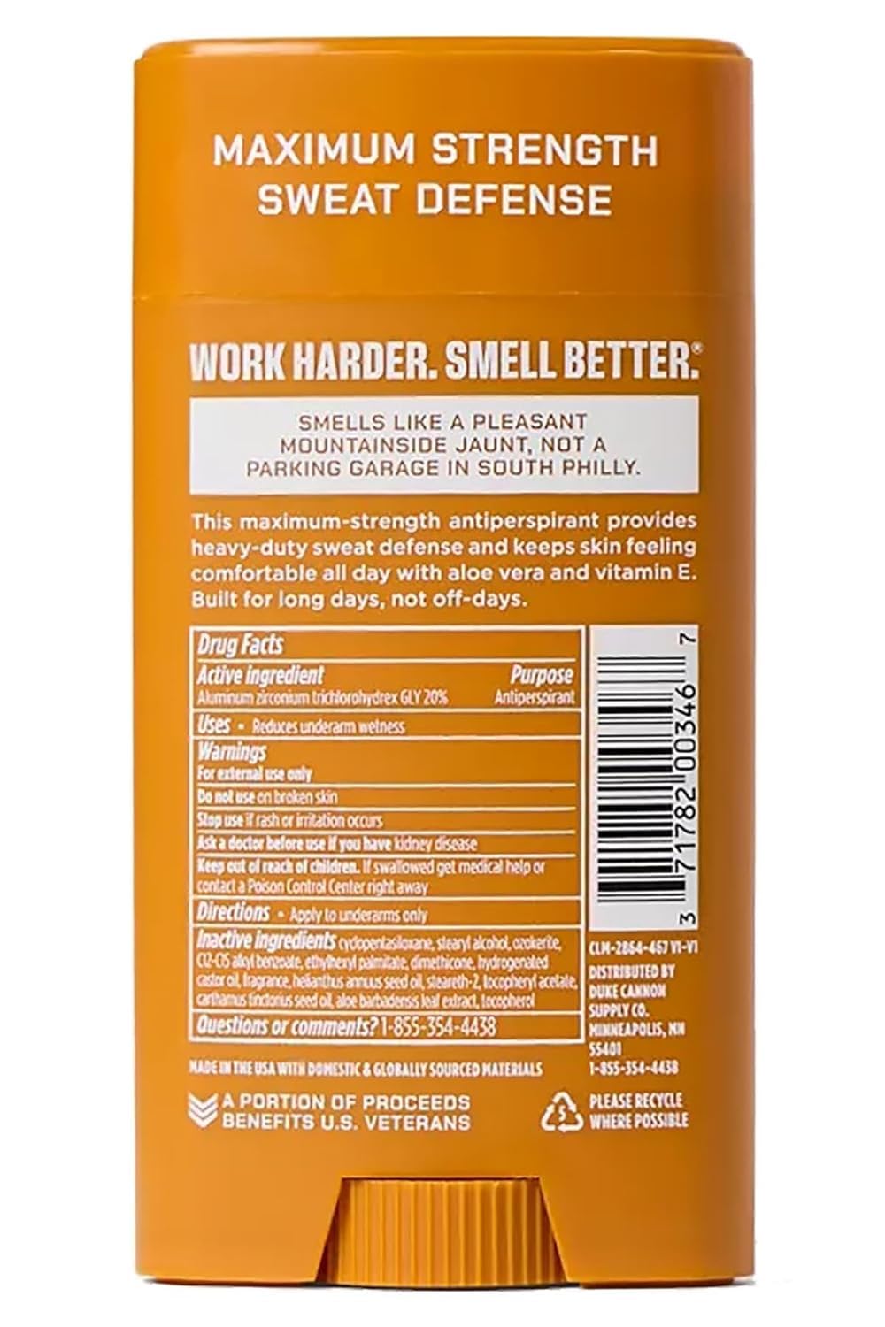 Duke Cannon Sawtooth Trench Warfare Antiperspirant Deodorant for Men – Alpine Air & Cedarwood Scent, 3 oz – Long-Lasting Sweat Protection, Paraben-Free