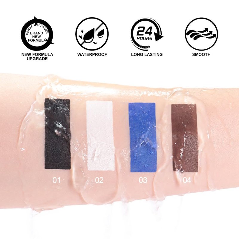 Evpct White Eyeliner Pencil - Waterproof Smudge-Proof Under Eye Liner for Bright Eyes | Makeup Essential