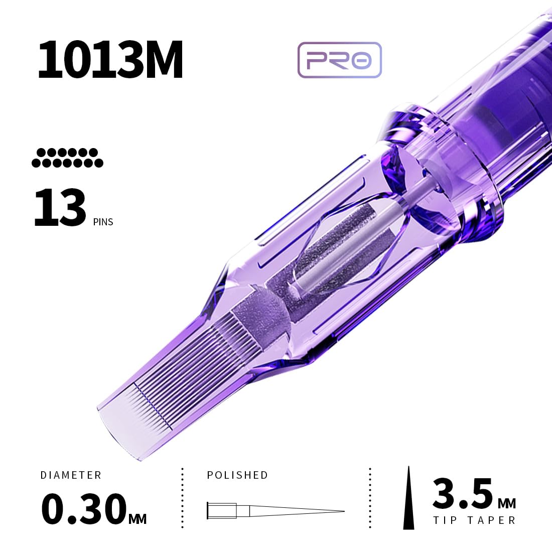 Mast Pro Tattoo Cartridges 20Pcs Disposable Needles Bugpin Magnum 1013M