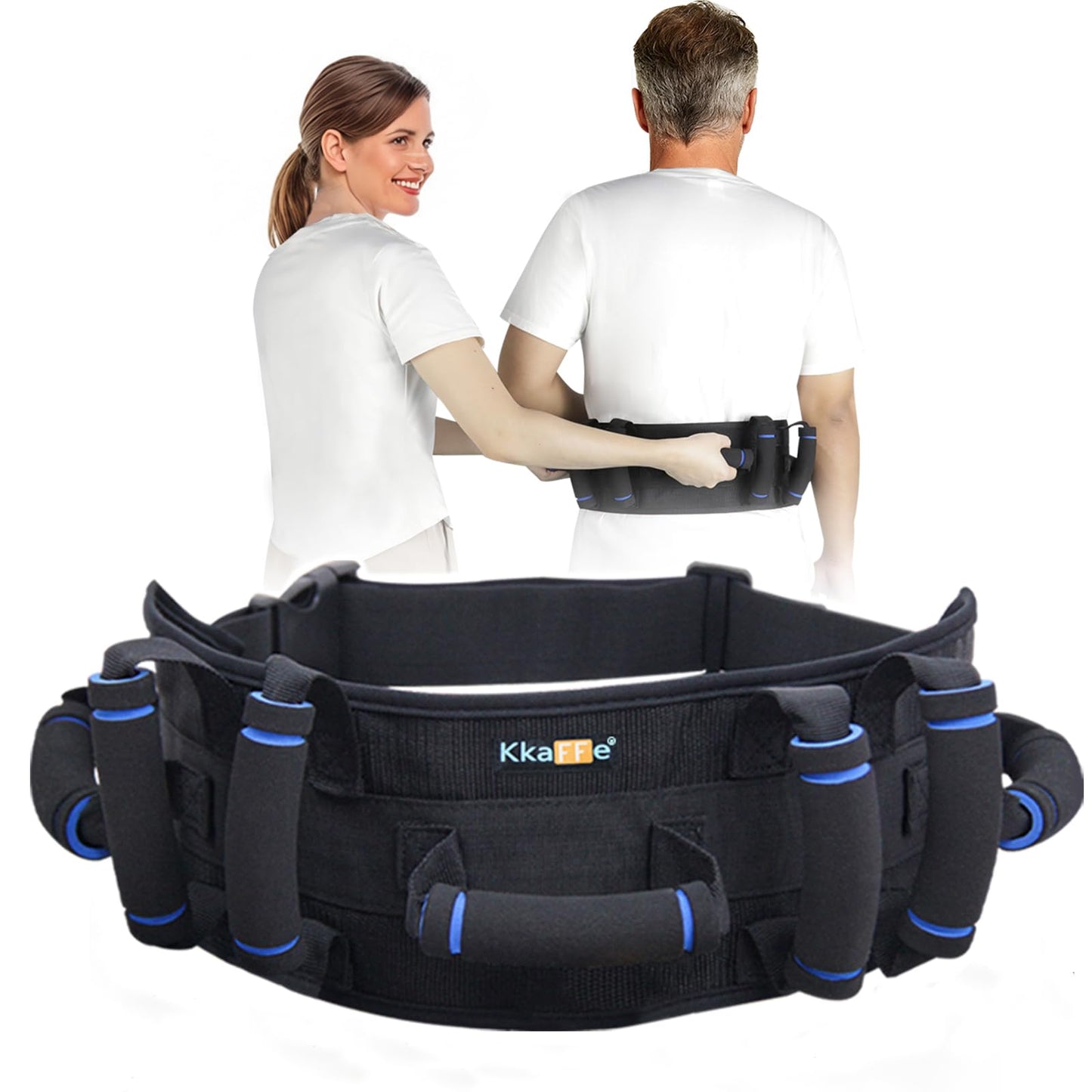 Gait Belts for Seniors, Gate Belt Medical for Elderly with 7 Handles, Patient Transfer Belt, Lift Belts Physical Therapy with Quick Release Buckle Standing Aids & Support for Elderly Safety Belt