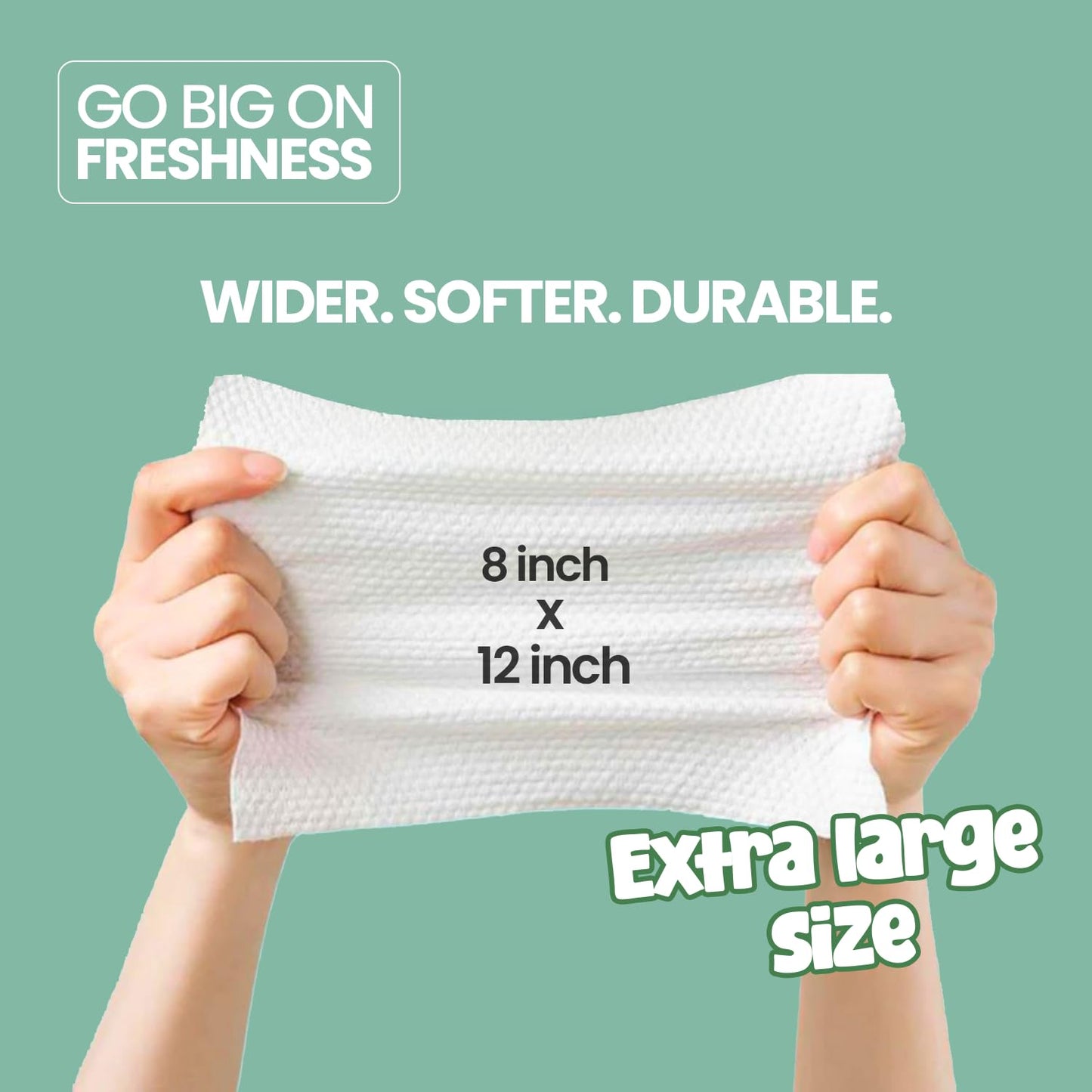 XL Bathing Wipes - Body Wipes for Adults Bathing No Rinse - 10 Pack, 120 Wipes - Disposable Cleansing Cloths for Women, Men & Elderly - W/Aloe - Shower Wipes - Camping & Travel Essentials