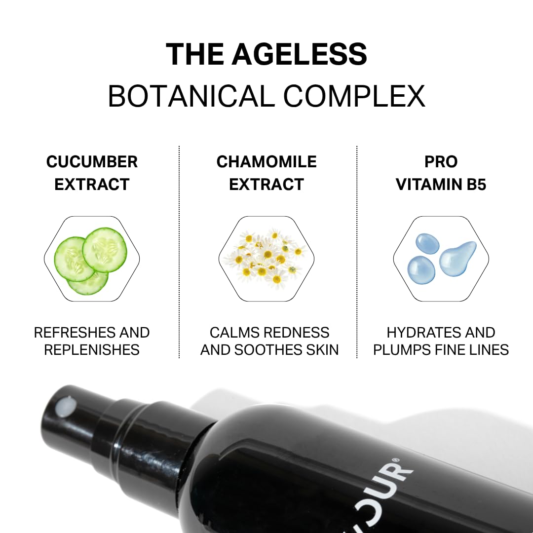 Y'OUR Silk Age-Defying Setting Spray - 16HR Makeup Lock for Mature Skin | Hydrating, Pore-Blurring & Firming Formula