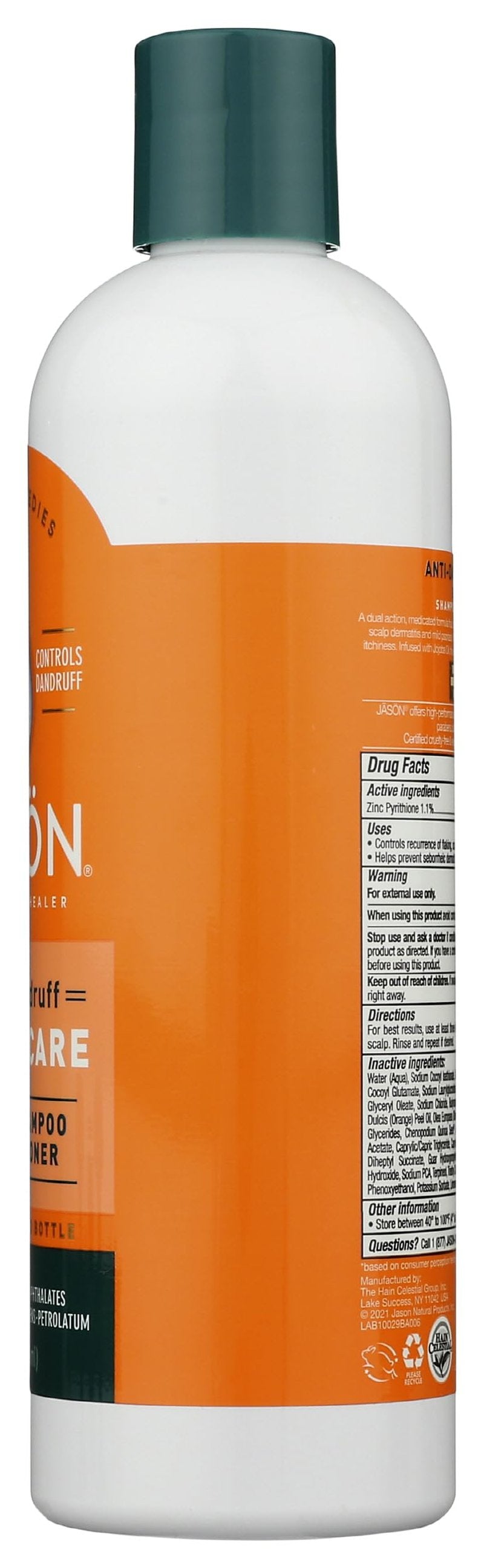 JASON Dandruff Relief 2-in-1 Treatment Shampoo and Conditioner, 12 Ounce Bottle