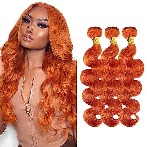 30 32 34 inch Orange Bundles 350 Body Wave Bundles Human Hair #350 Bundle Ginger Human Hair Bundle