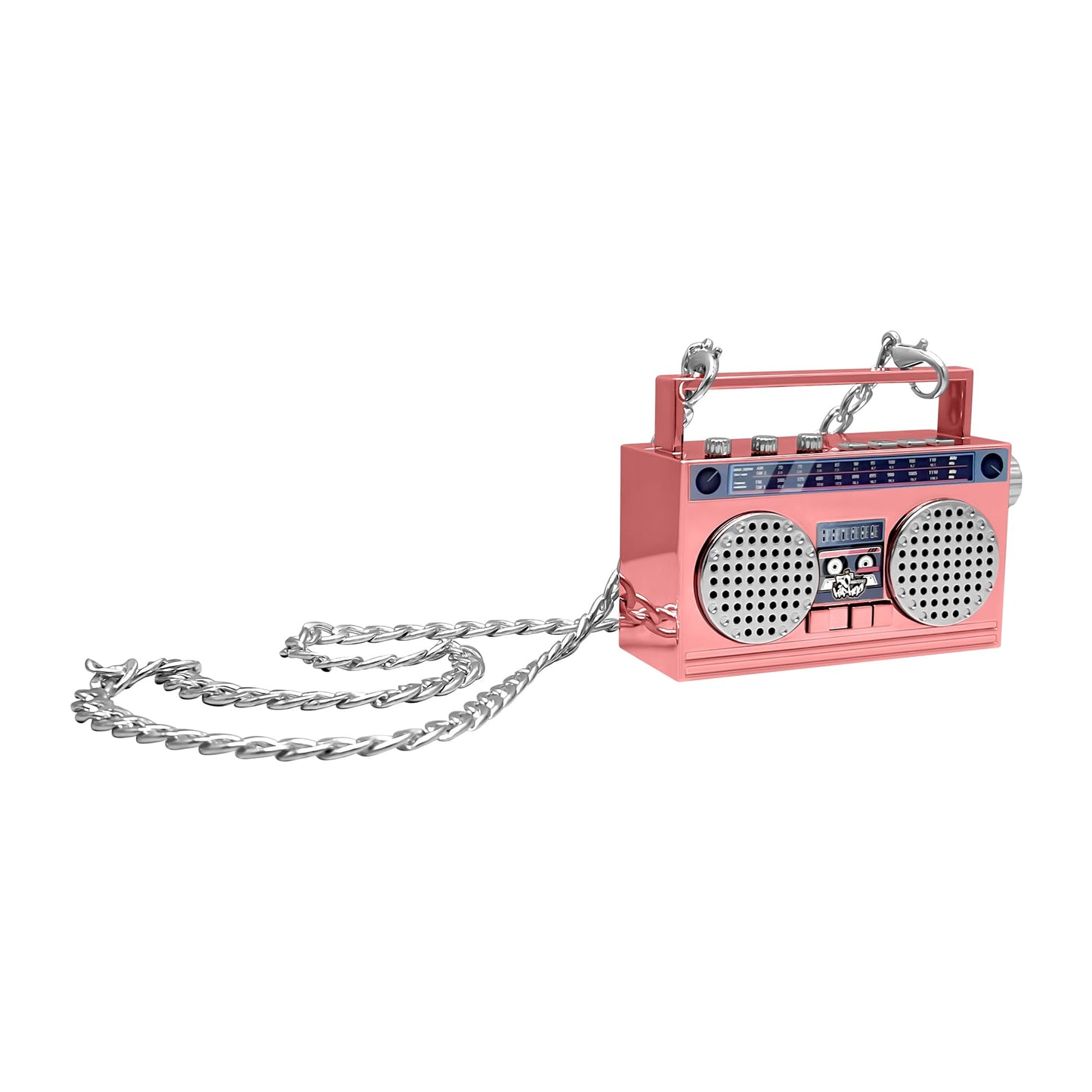 Portable Bluetooth Speakers, Retro Speakers Bluetooth Wireless Wearable Mini Bluetooth Boombox with 27” Neck Chain, FM Radio, On-Board Buttons, Dual 3W Peak Power Bluetooth Speaker for Home & Travel