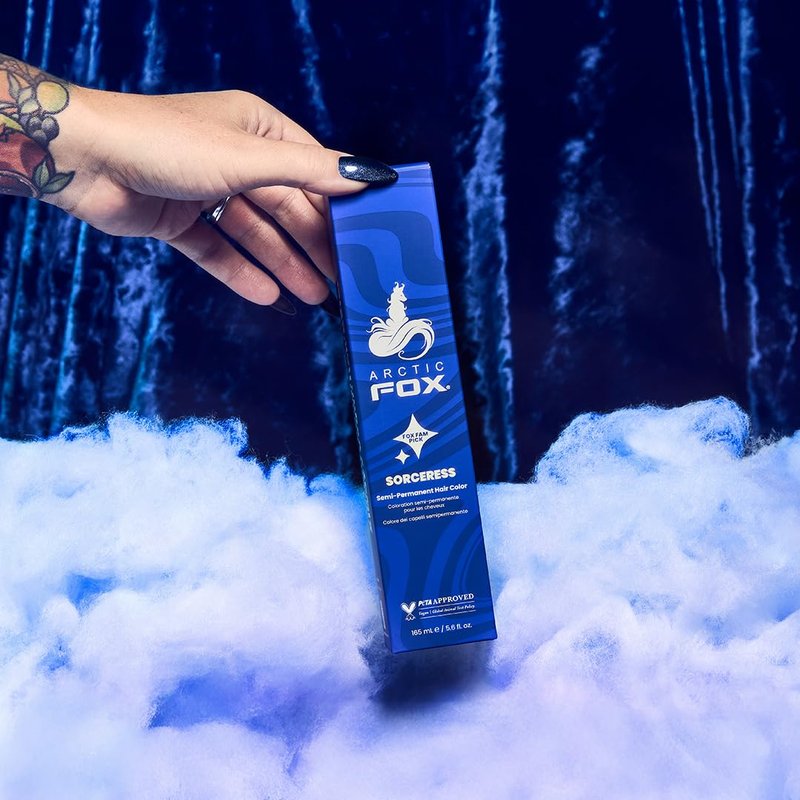 Arctic Fox Semi-Permanent Hair Color Dye - Vegan & Cruelty-Free Conditioning Formula | Midnight Blue, 5.6 fl oz